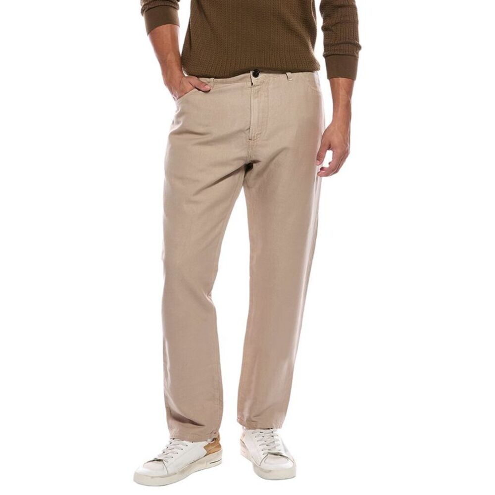 Isaia Mens  5-Pocket Pant, Beige